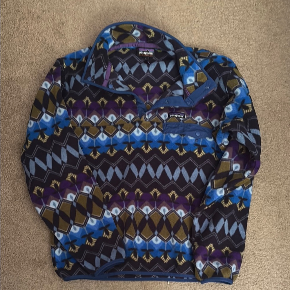 Patagonia Multicolor Geometric Fleece Pullover